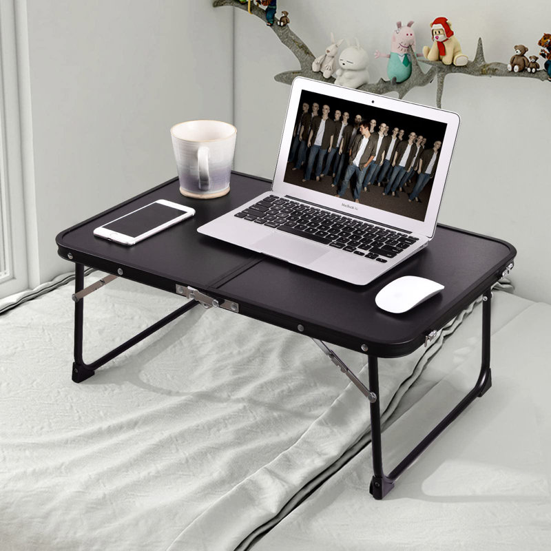 Portable Foldable Aluminum Laptop Table Multi Use Bed Tray For Reading Studying And Snacks